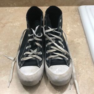 black platform converse